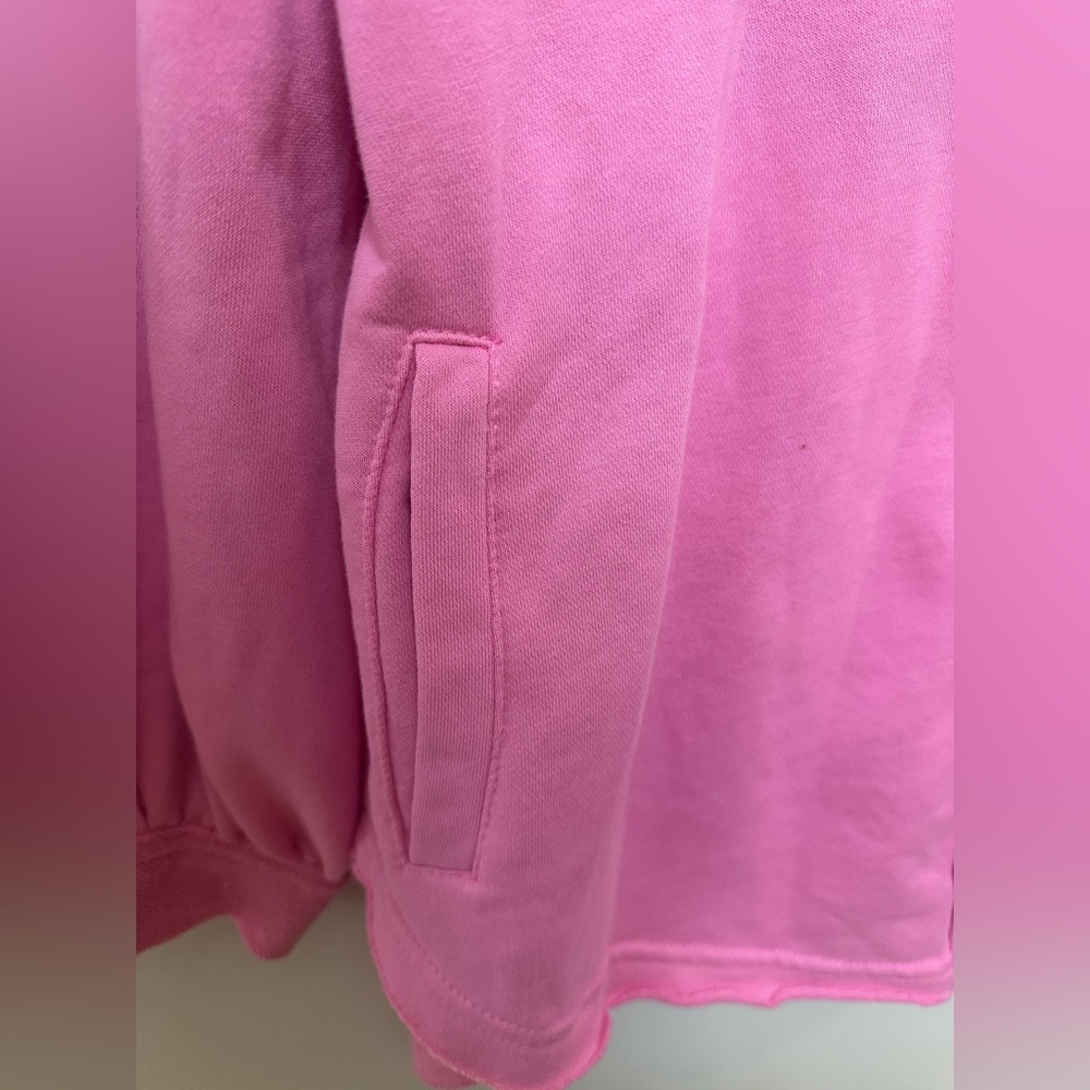 Pink Oversized Button Down Shacket Jacket Pol Siz… - image 6